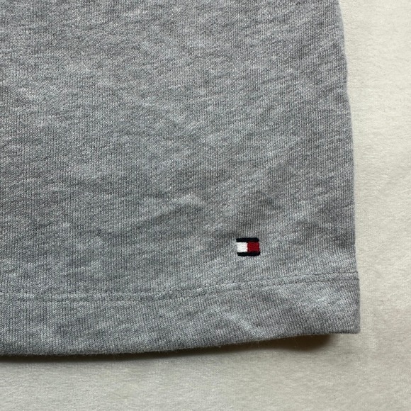 Tommy Hilfiger Women Gray Hoodie Dress‎ Rhinestone Logo Long Sleeve Preppy M - Picture 4 of 16